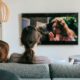 Ilustrační fotografie dvou diváků sledujících televizi z pohovky